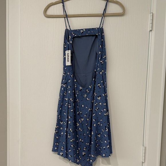 Garage Blue Floral Mini Dress - Picture 3 of 4